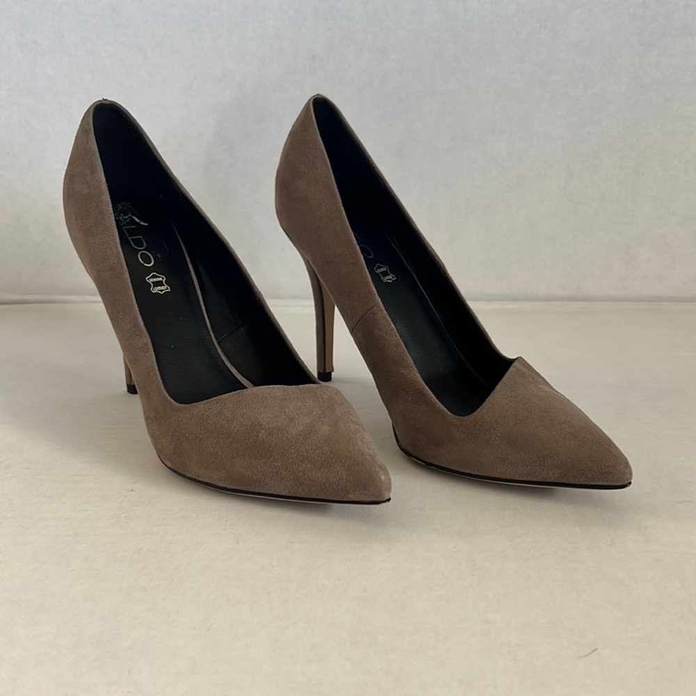 Suede Aldo Grey Heels
